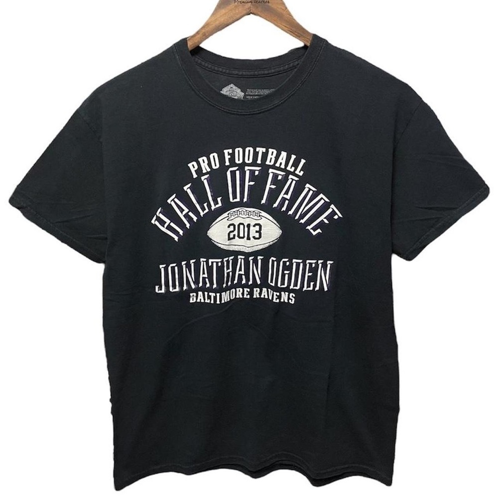 NFL Pro football Hall of Fame 2013 Jonathan Ogden Baltimore Ravens sports shirt
